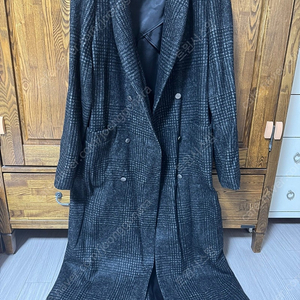 베르데오시도(VerdeOssido) 163. Shawl Collar Diana Coat. (Black Check)