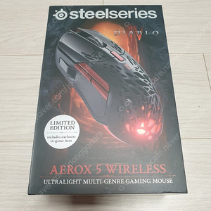 스틸시리즈 AEROX 5 WIRELESS 디아블로 IV 에디션 (코드 미사용) 팝니다. 택포 7만원