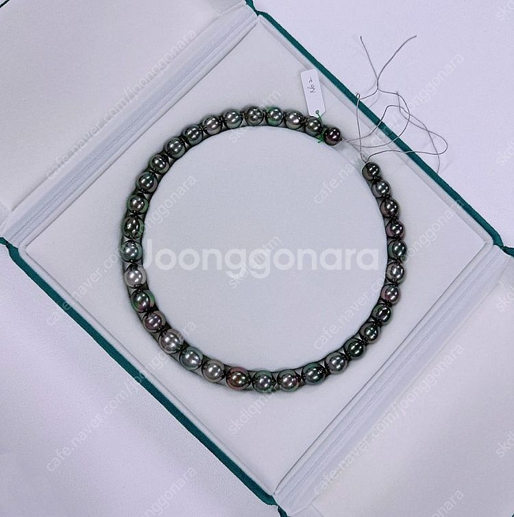 14k 타히티 흑진주 목걸이--1