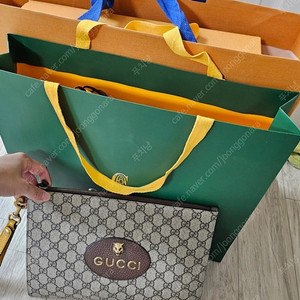 GUCCI 구찌 수프림 캔버스 네오 빈티지 클러치백 (5만원내림) 100% 명품 정품