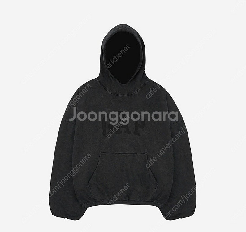 [XL] 이지 갭 발렌시아가 후드 워시드블랙--0