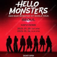 베이비몬스터 콘서트 토,일 양도합니다. 2025 BABYMONSTER 1st WORLD TOUR 〈HELLO MONSTERS〉 IN SEOUL