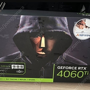 갤럭시 4060 ti 3팬 블랙 미사용 그래픽카드 팝니다