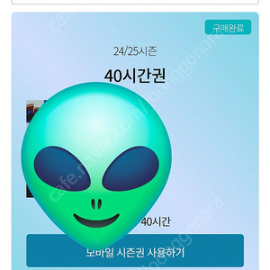곤지암 스키장 24/25 시즌권 40시간 팔아요
