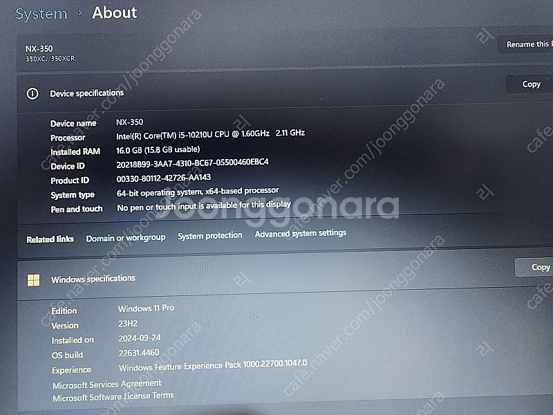 삼성 노트북 NT350XCR 팝니다.--1