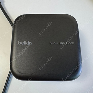 벨킨 USB C 6 in 1 코어 GaN 독 130W INC018qCBK, 블랙, 1개