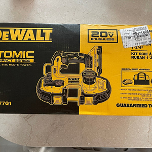 DeWALT ATOMIC 20V MAX 무선 충전 밴드쏘 정품 배터리 세트 DCS377 DCS377Q1