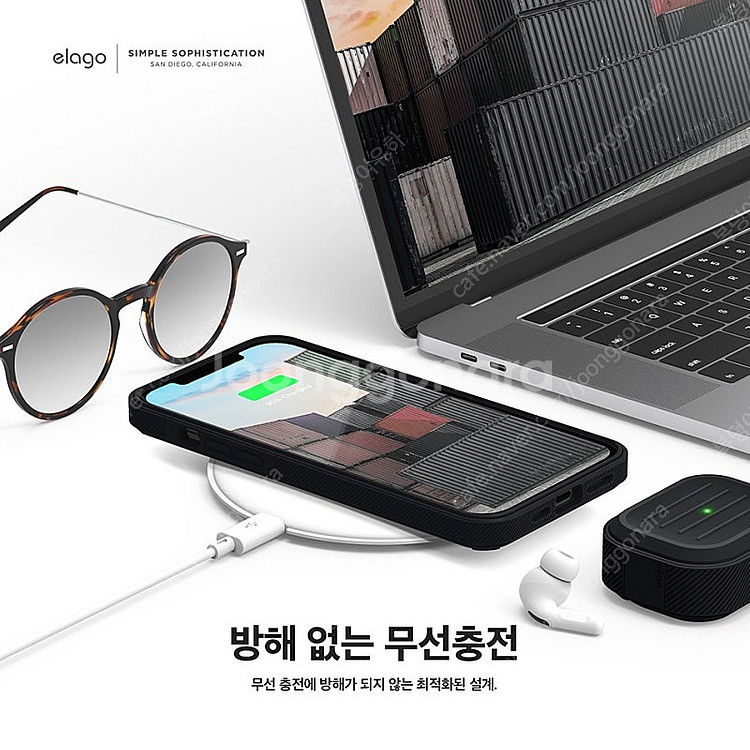 엘라고 아이폰12 프로맥스 케이스 아머 (블랙,스톤) ...--3