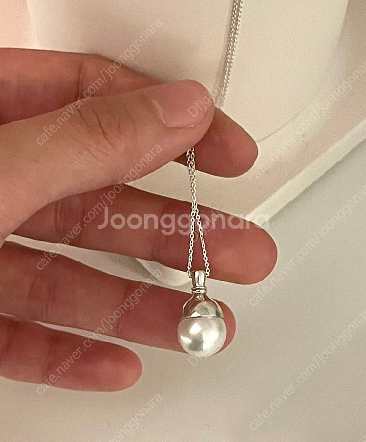핵진주 실버 롱 체인 목걸이 65-70cm 새상품--3