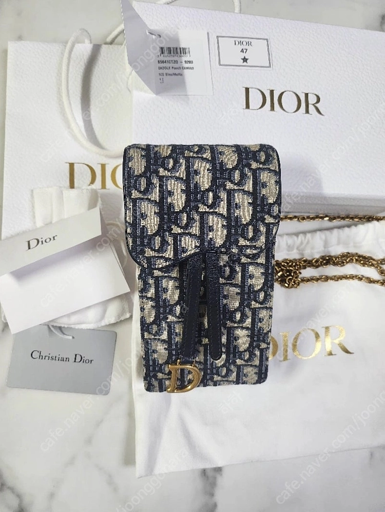 디올 오블리크 새들 폰 홀더체인백 이미지