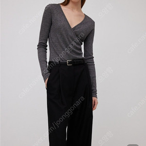 하베크 울 슬림 랩 탑 Wool slim fit wrap top