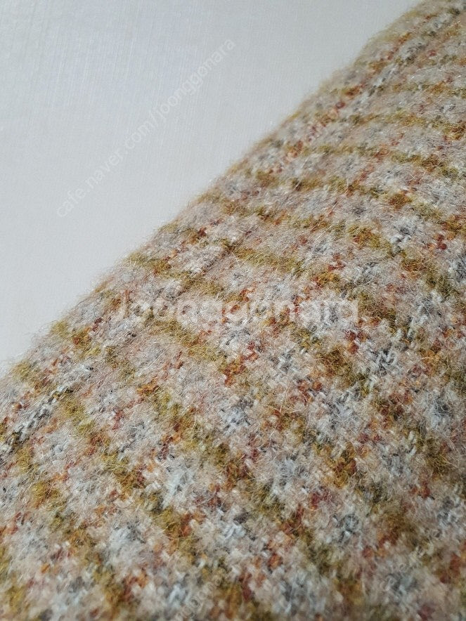 마인 mine 알파카 블렌드 체크 트위드 가디건 비딩 와이드 데님 트위드 스커트 트위드 가디건--7