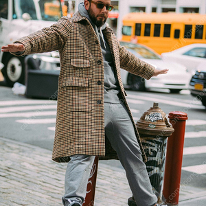 Drake's Gun Club Check Italian Tweed Raglan Coat 드레익스 건클럽 체크 이탈리안 트위드 래글런 코트 (38)