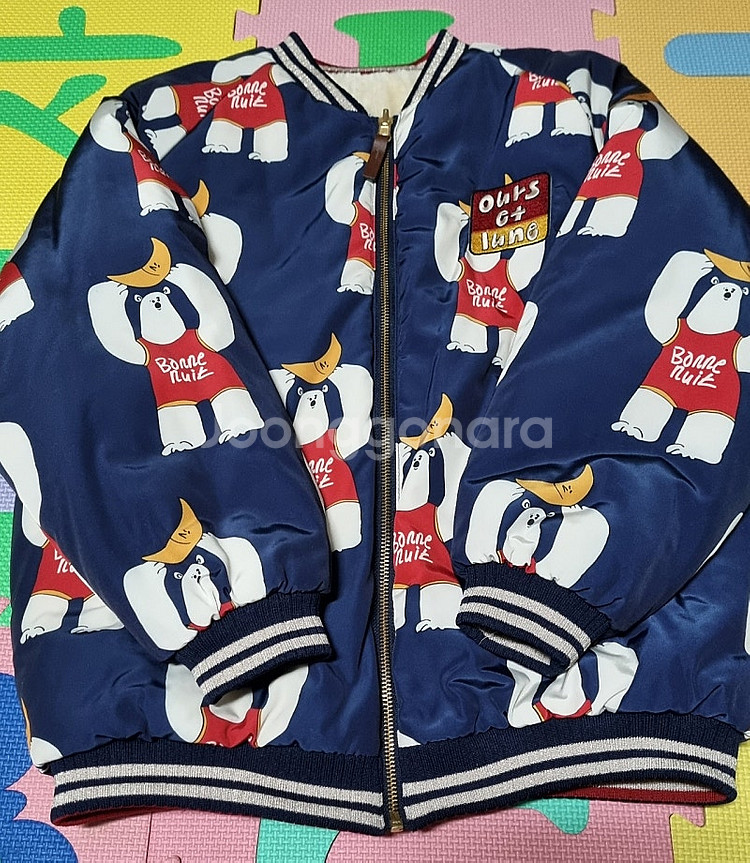 리미떼두두 베어 리버시블 퍼 점퍼 3xl--3
