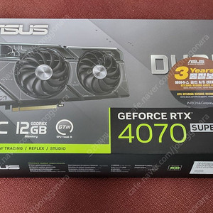 [미개봉] ASUS RTX 4070 SUPER DUAL O12G OC D6X 12GB 75만원