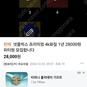 넷플릭스 파티원 모집 사기 조심!! 28,000원