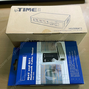 미개봉 스위칭허브 EFM iptime HG25004T2 2.5G + 분리형 랜테스터기 MBF MBF-T1 (가격인하)