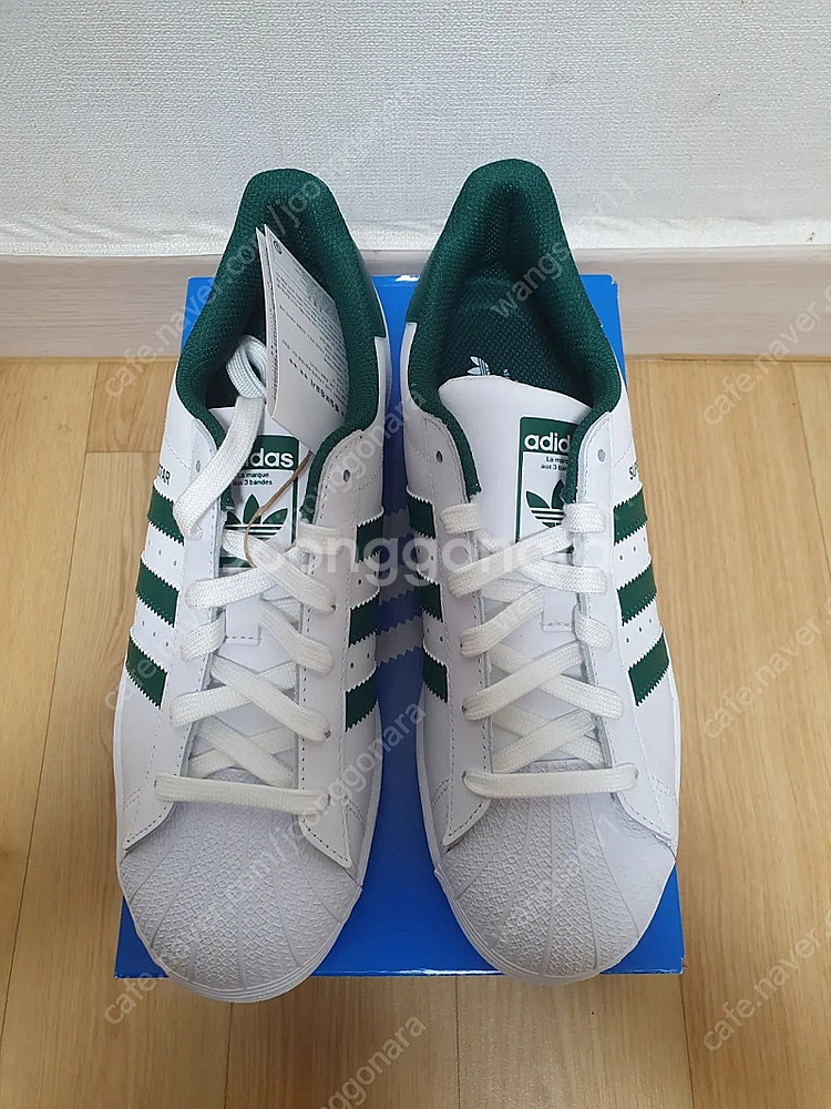 (새것)아디다스 슈퍼스타 그린 운동화--3