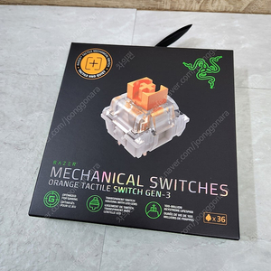 레이저 Mechanical Switches Pack 기계식 스위치 팩 - 오렌지 축 미개봉 새제품 팝니다.