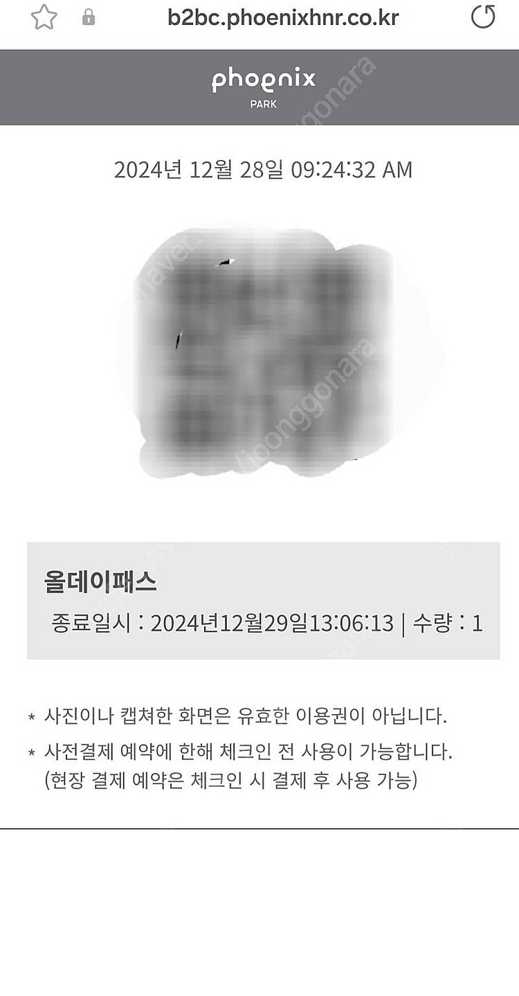 휘닉스 파크 올데이스키패스 12/28--0