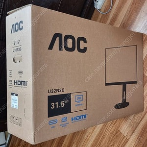 알파스캔 AOC U32N3C 4K UHD USB-C 무결점