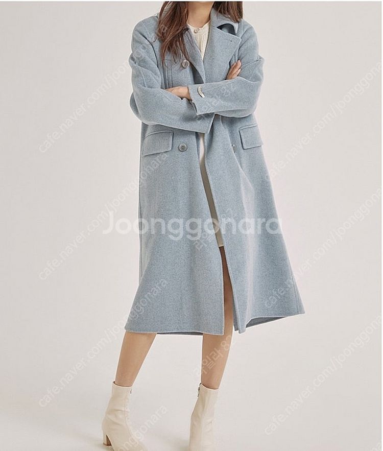 여성 로엠 캐시미어 모직 울핸드메이드 롱코트 55 66--0