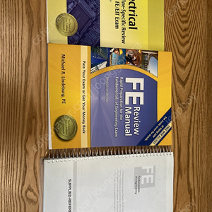 미국 기사 FE Review Manual (미국 기술사 PE 준비 서적) + 예제답안지 + Reference Book - 8만원