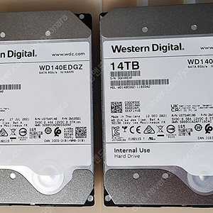 WD 14TB (WD140EDGZ) HDD 두개 판매합니다.