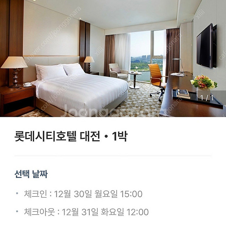 [숙박권] 롯데시티호텔 대전 12/30~12/31 (2...--0