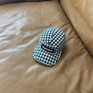 Supreme 슈프림 캠프캡 모자 (Gingham Check Navy)