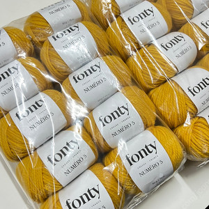 FONTY 프랑스산 울 100% 뜨개실 1kg (겨자색)