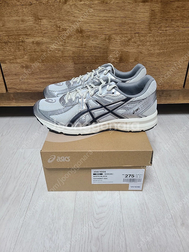 [275] 아식스 조그 100 S 화이트 블랙--0