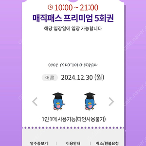 12월30일~31일 롯데월드 매직패스 (최저가거래)