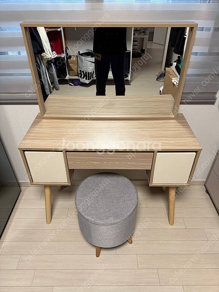 화장대 세트 수납형 스툴 포함--0