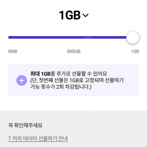 <최고 회원>Skt 데이터 1기가