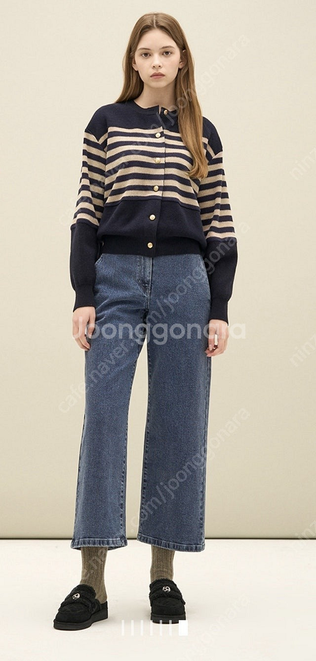 sjsj 스트라이프 가디건 (44사이즈) 시스템 마인 듀엘 나이스클랍 시슬리 온앤온 지컷 오르 어라운드율 보웬 엘보...--2