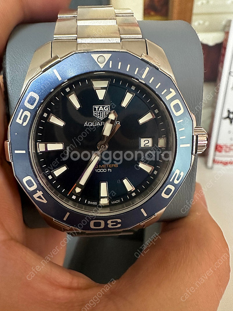 태그호이어 아쿠아 레이서 300 쿼츠 청판 41mm--3