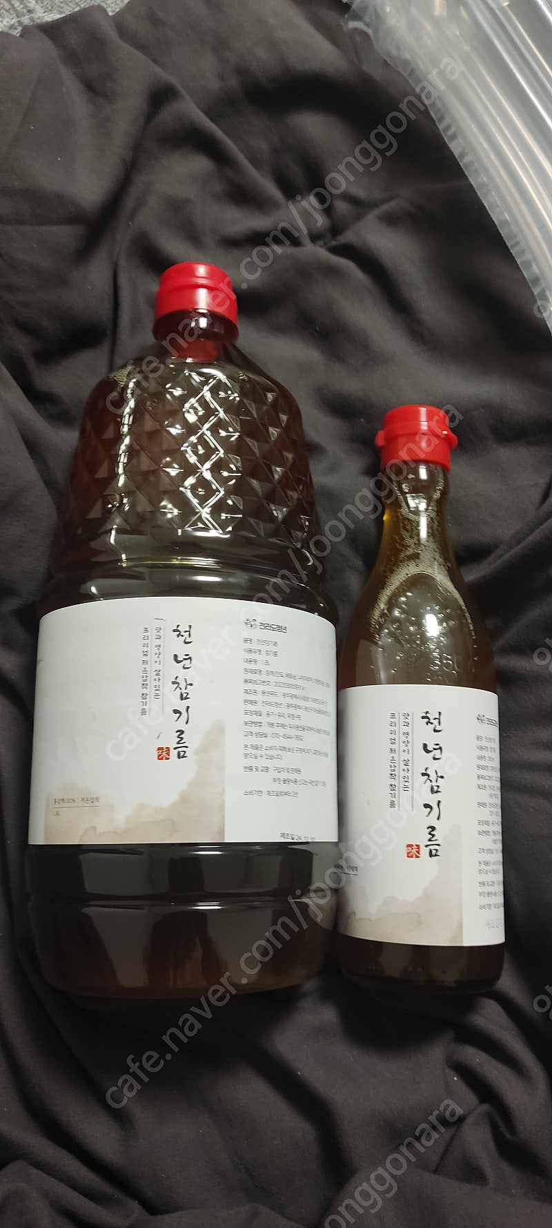 통참깨100% 천년참기름 1.8L/350ml 통들깨10...--0