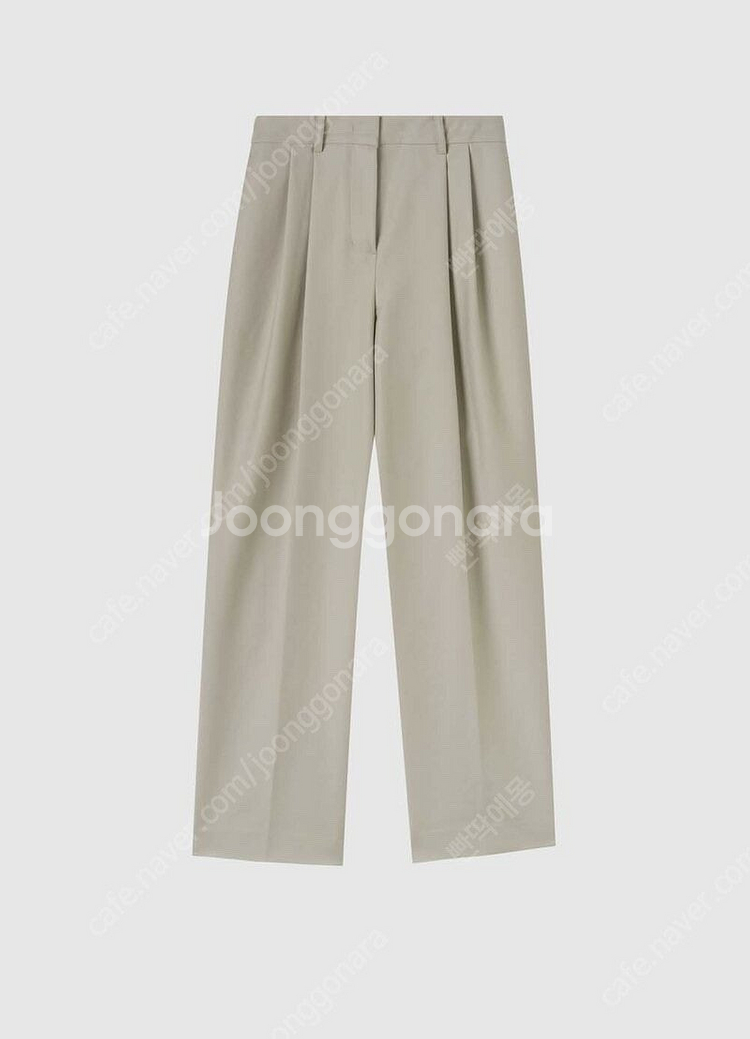(새상품) LFM 플리츠 와이드 트라우저 팬츠 라이트카키 울팬츠--5