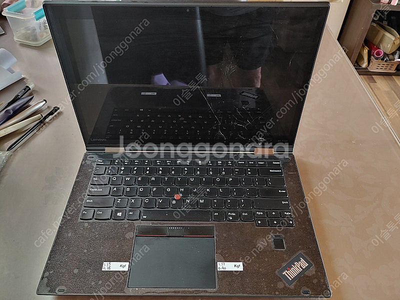 [부품용] 레노버 X1 요가 I7-7600 16gb 팝...--0