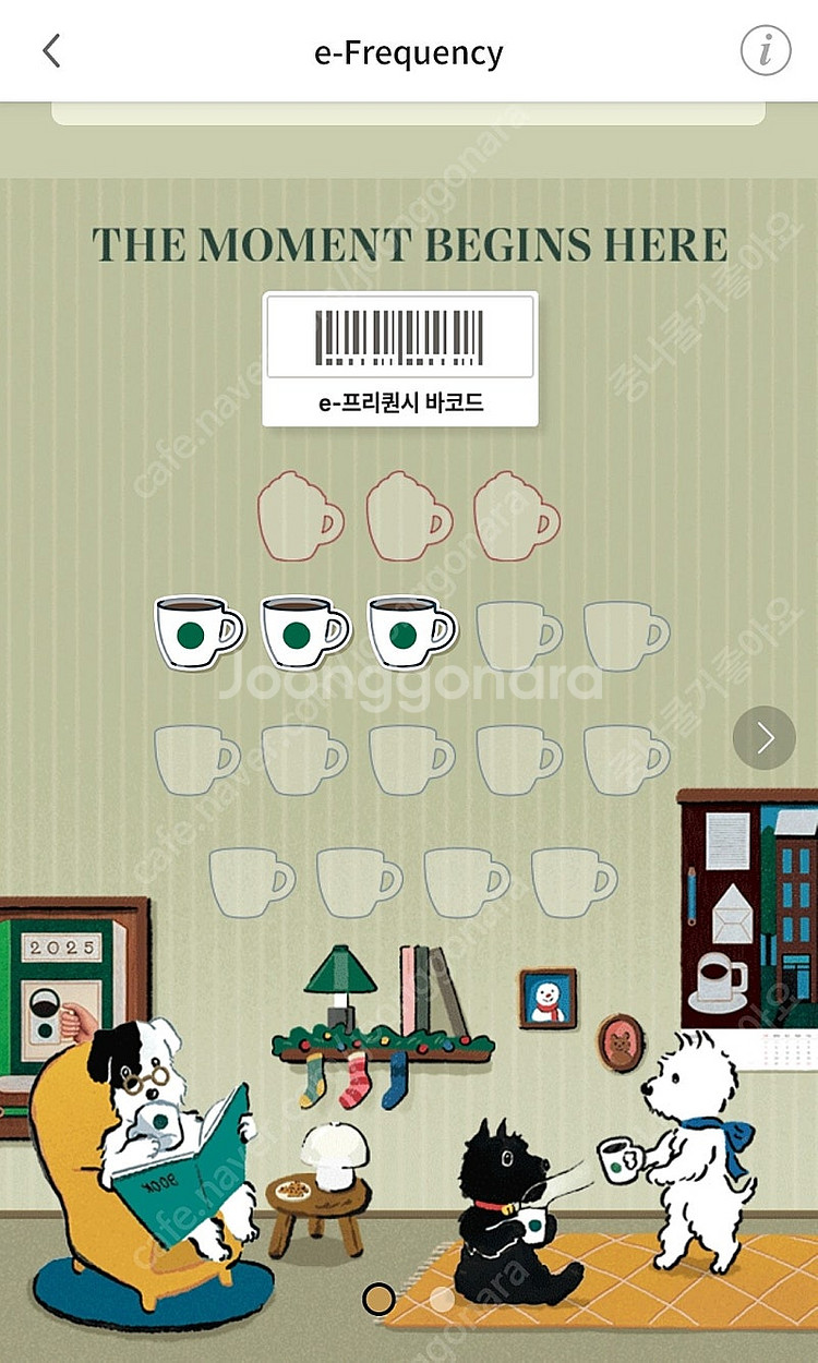 스타벅스 프리퀀시 하양이 3장 1000원--0