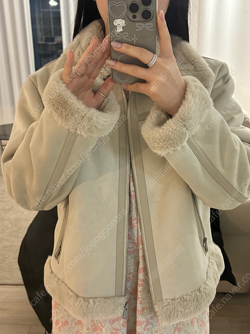 스파오 여성 무스탕 베이지 M