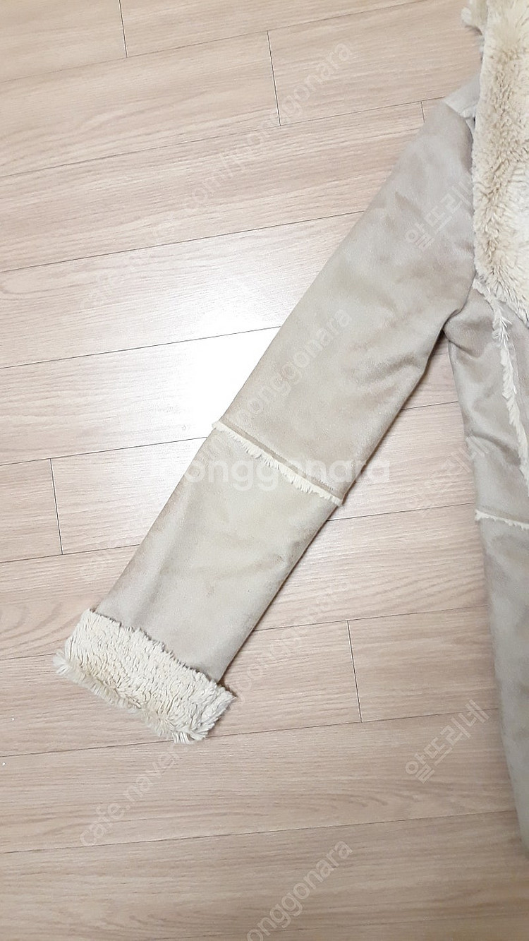 (새상품) 무스탕 에코밍크 오픈 자켓 반코트 (M)--3