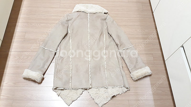 (새상품) 무스탕 에코밍크 오픈 자켓 반코트 (M)--6