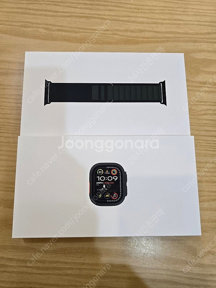 애플워치울트라2블랙49mm 다크그린알파인루프L 셀룰러자...--1