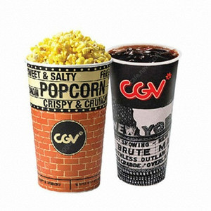 CGV 팝콘M+탄산M - 4000원(팝콘맛변경무료,사이즈변경불가) 판매