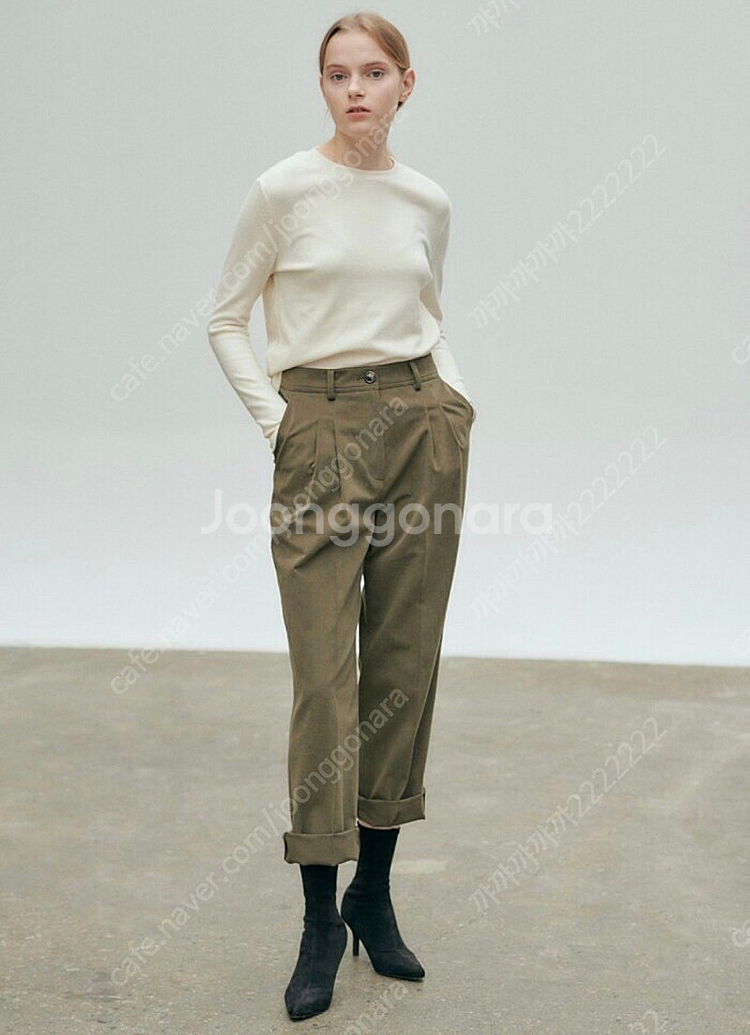 닐바이피 코튼 배기 팬츠 카키 34사이즈--2