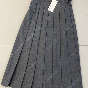 le917 Front Pleats Wool Skirt - Gray 36