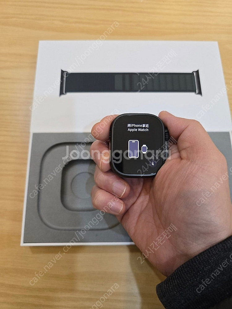 애플워치울트라2블랙49mm 다크그린알파인루프L 셀룰러자...--3