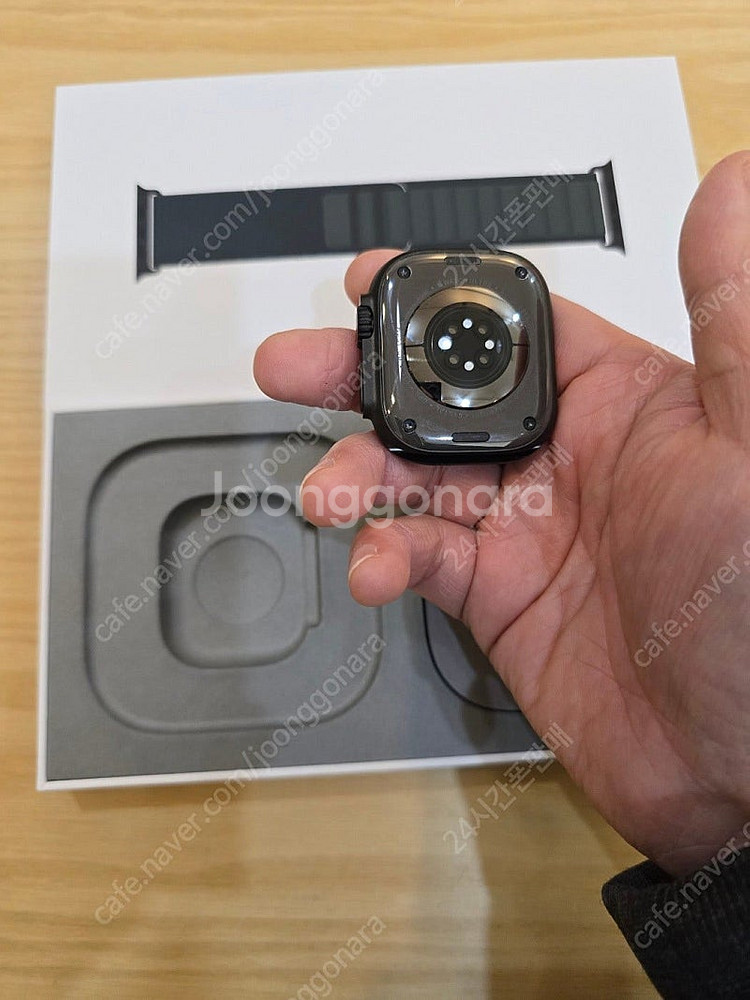 애플워치울트라2블랙49mm 다크그린알파인루프L 셀룰러자...--8